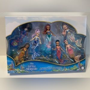 Disney The Little Mermaid Ariel and Sisters Small Doll Set with 7 Mermaid